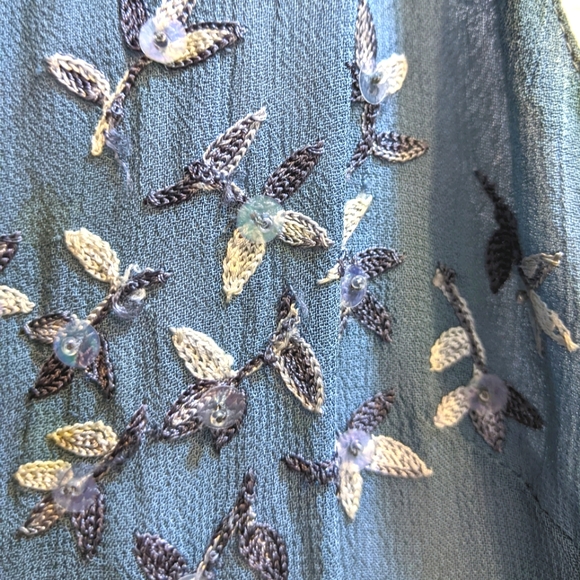 Elegant Cornflower or Dark Ice Blue Sleeveless Lined Formal Top. Sz 3. HP! - Picture 2 of 14